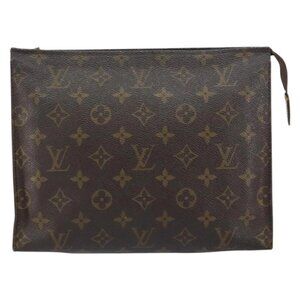 LOUIS VUITTON Monogram Poche Toilette 26 Pouch M47542 LV Auth 158337